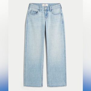 Hollister low rise baggy jeans (light wash) size 6